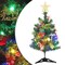 Mini Artificial Christmas Tree with 20 LEDs Green 17.7"